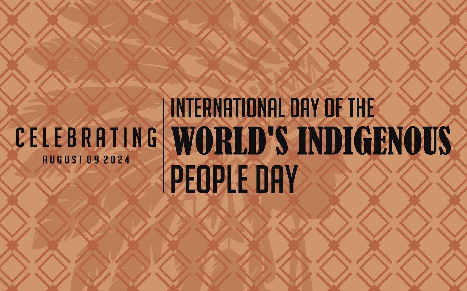 The International Day of the World's Indigenous Peoples on August 9 raises awareness and protects indigenous rights, recognizing their contributions to global issues like environmental protection. vector