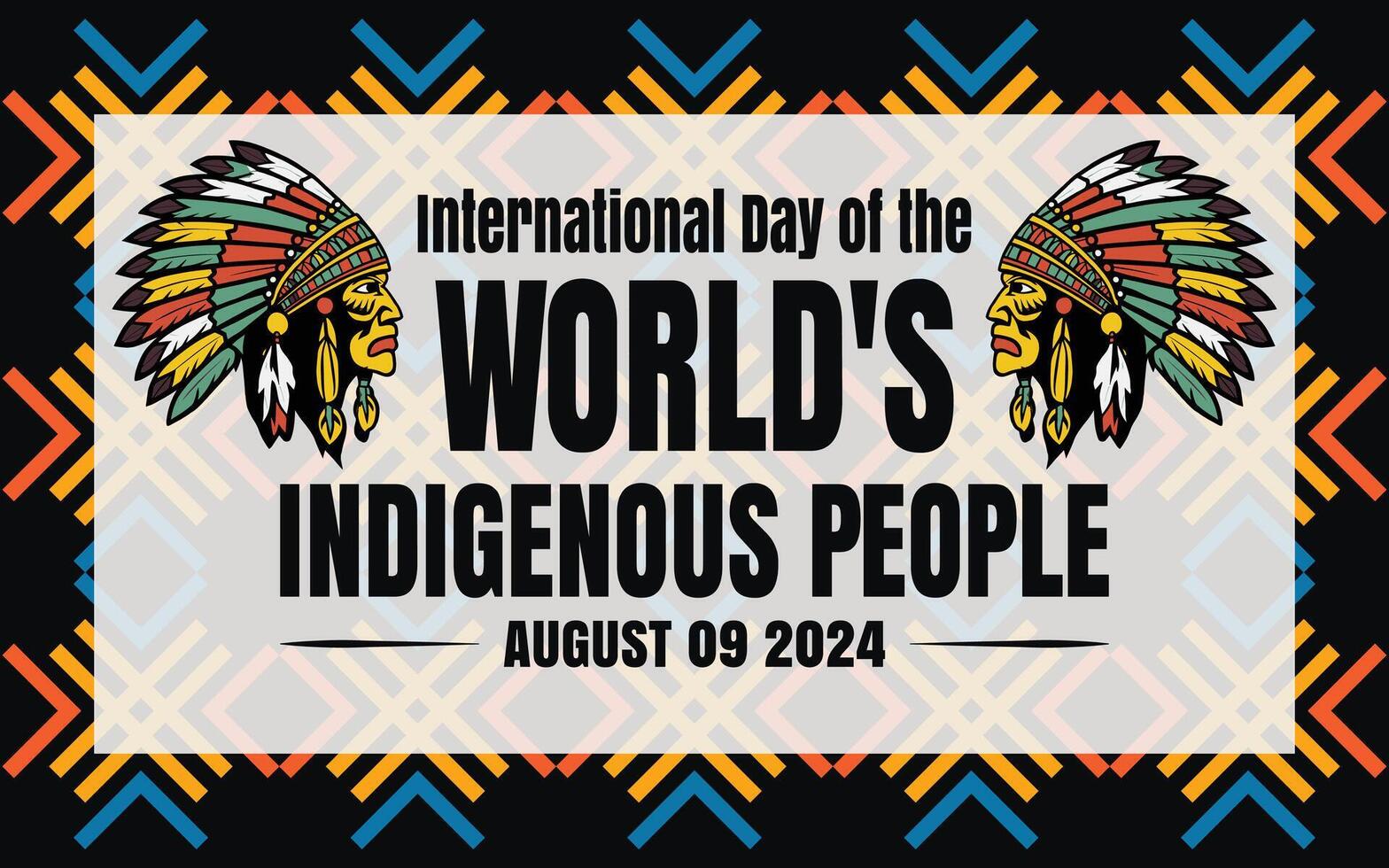 The International Day of the World's Indigenous Peoples on August 9 raises awareness and protects indigenous rights, recognizing their contributions to global issues like environmental protection. vector