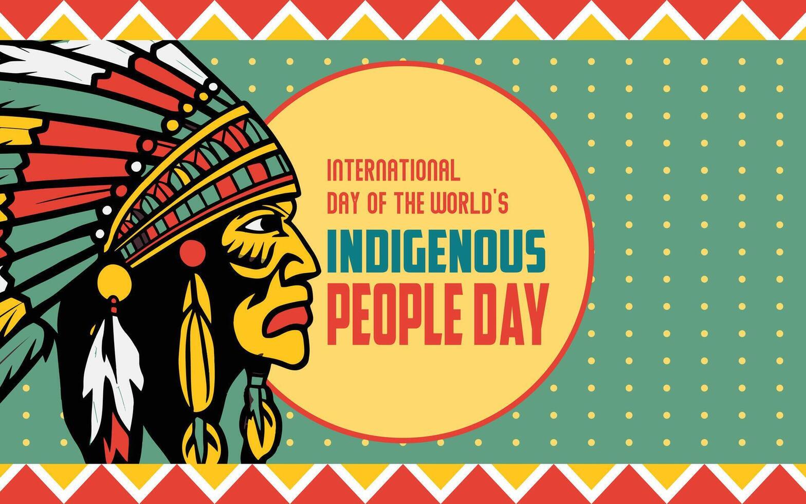 The International Day of the World's Indigenous Peoples on August 9 raises awareness and protects indigenous rights, recognizing their contributions to global issues like environmental protection. vector