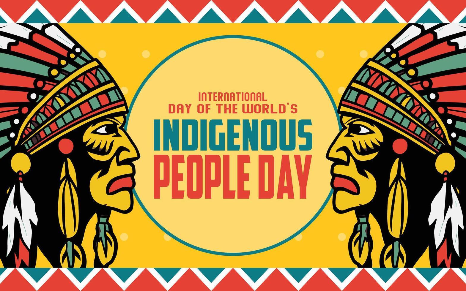 The International Day of the World's Indigenous Peoples on August 9 raises awareness and protects indigenous rights, recognizing their contributions to global issues like environmental protection. vector