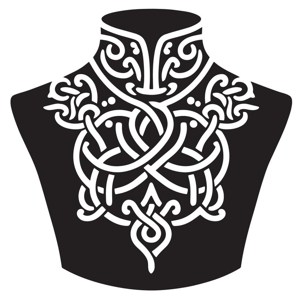 collar design for kameez vetor art, black and white vector