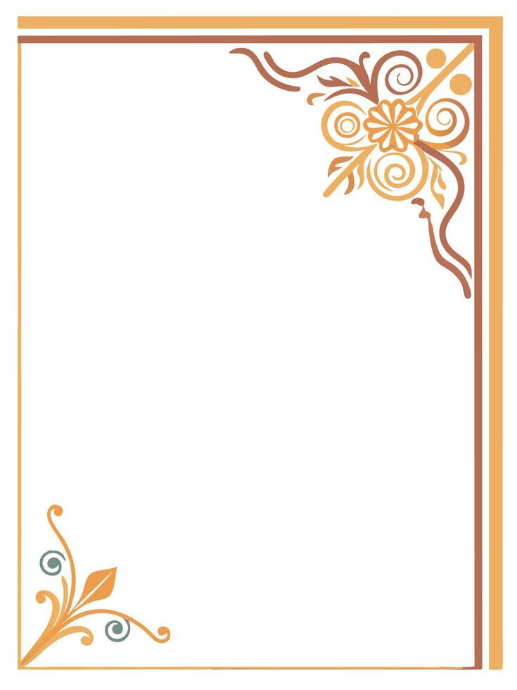 Invitation card corner design vector