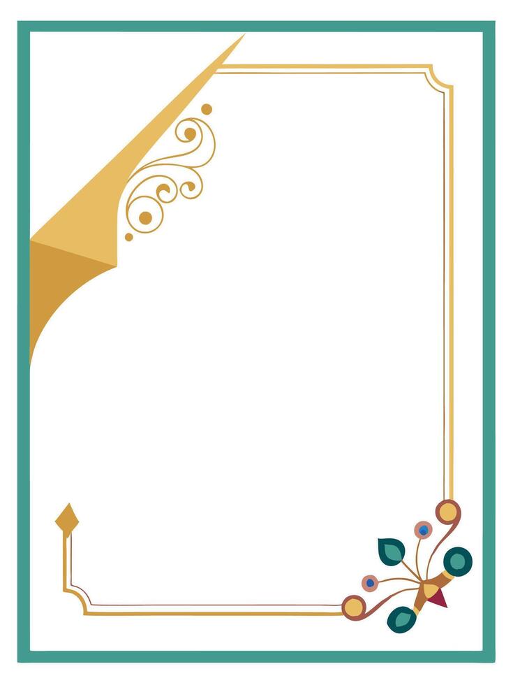 Invitation card corner design vector