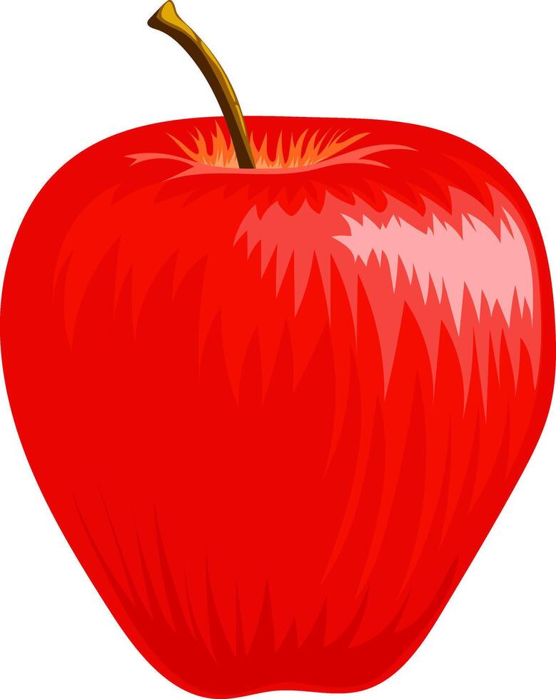 Red apple illustration vector
