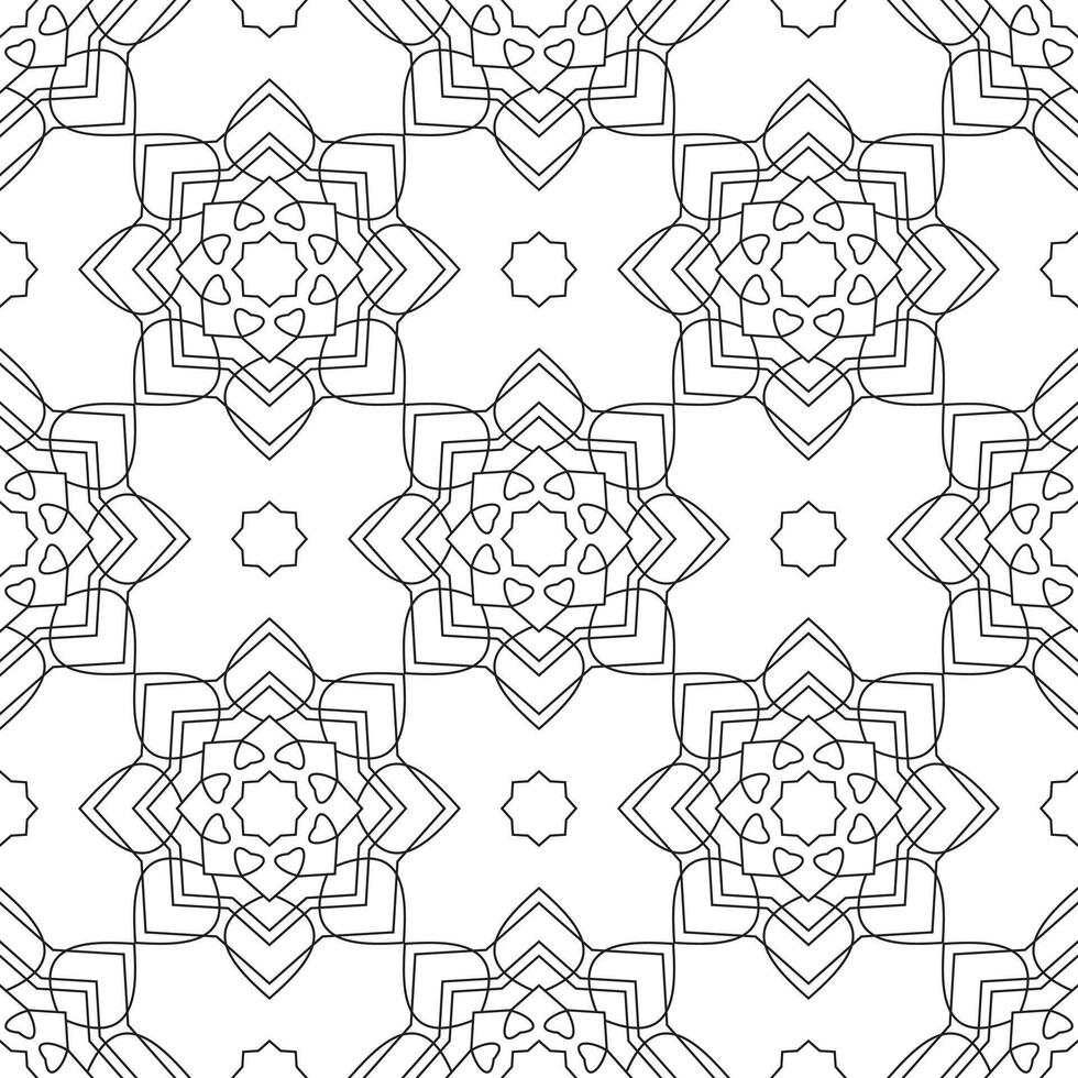 Seamless geometric pattern with mandala shape. Best design for web-design, fabric, wrapping paper, wallpaper. vector