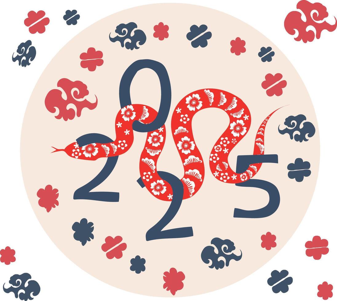 year of the snake vector