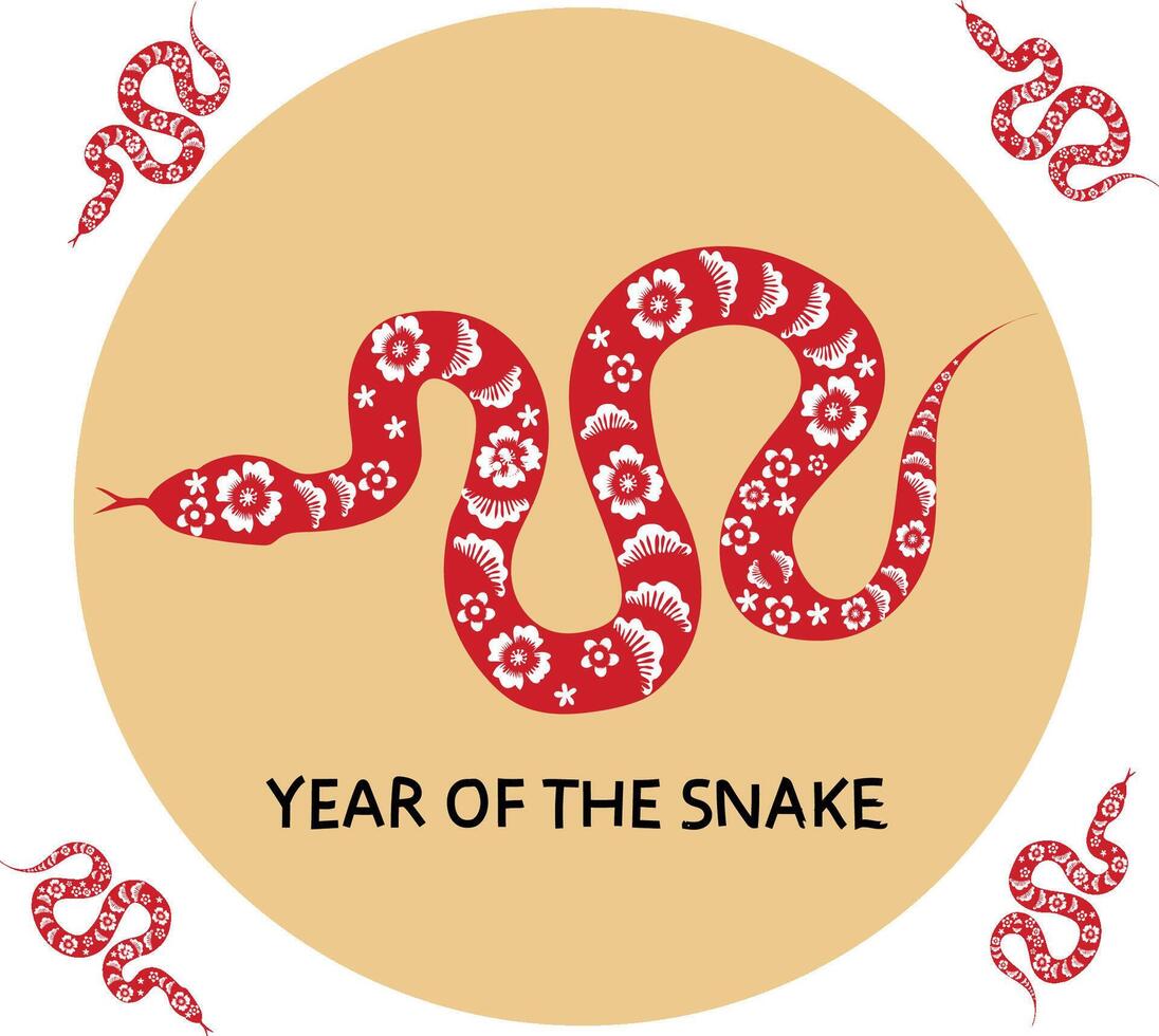 year of the snake vector