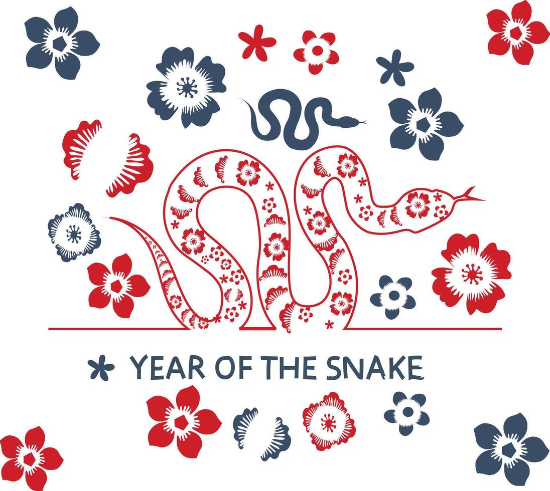year of the snake vector