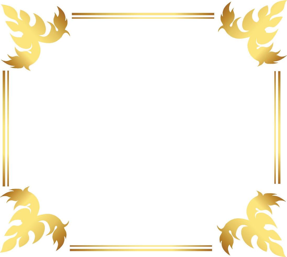Gold frames rectangle vector