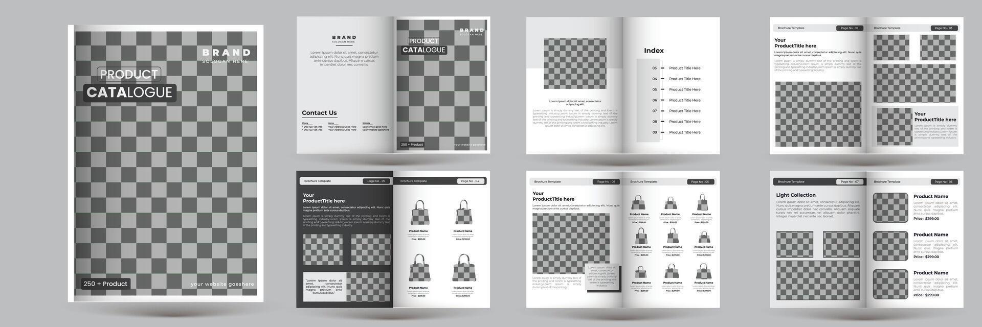 Company product catalogue design template vector