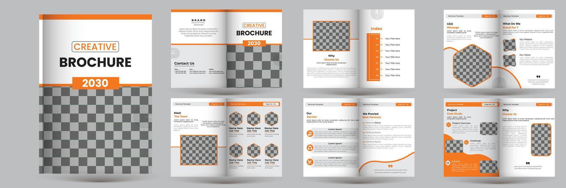 minimalist brochure template with modern concept and minimalist layout use for business profile and product catalog. vector