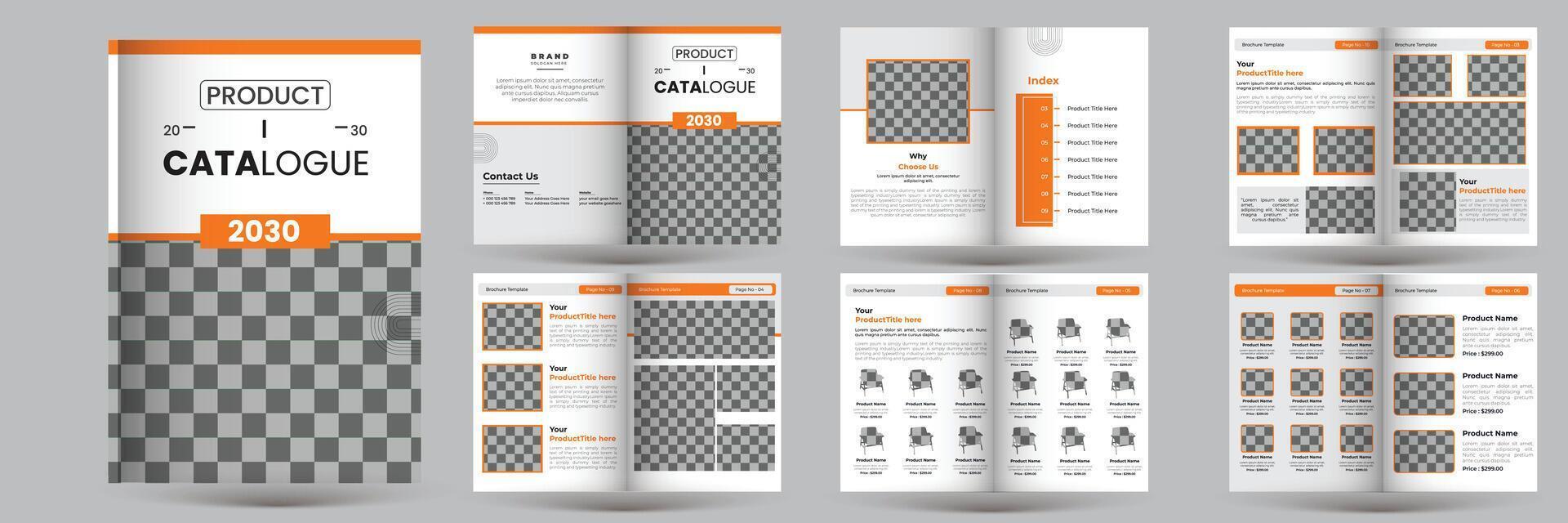 Company product catalogue design template vector