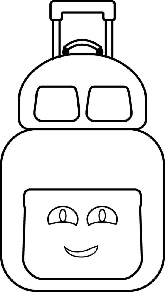 Smiling travel bag for travel design banner advertising. vector