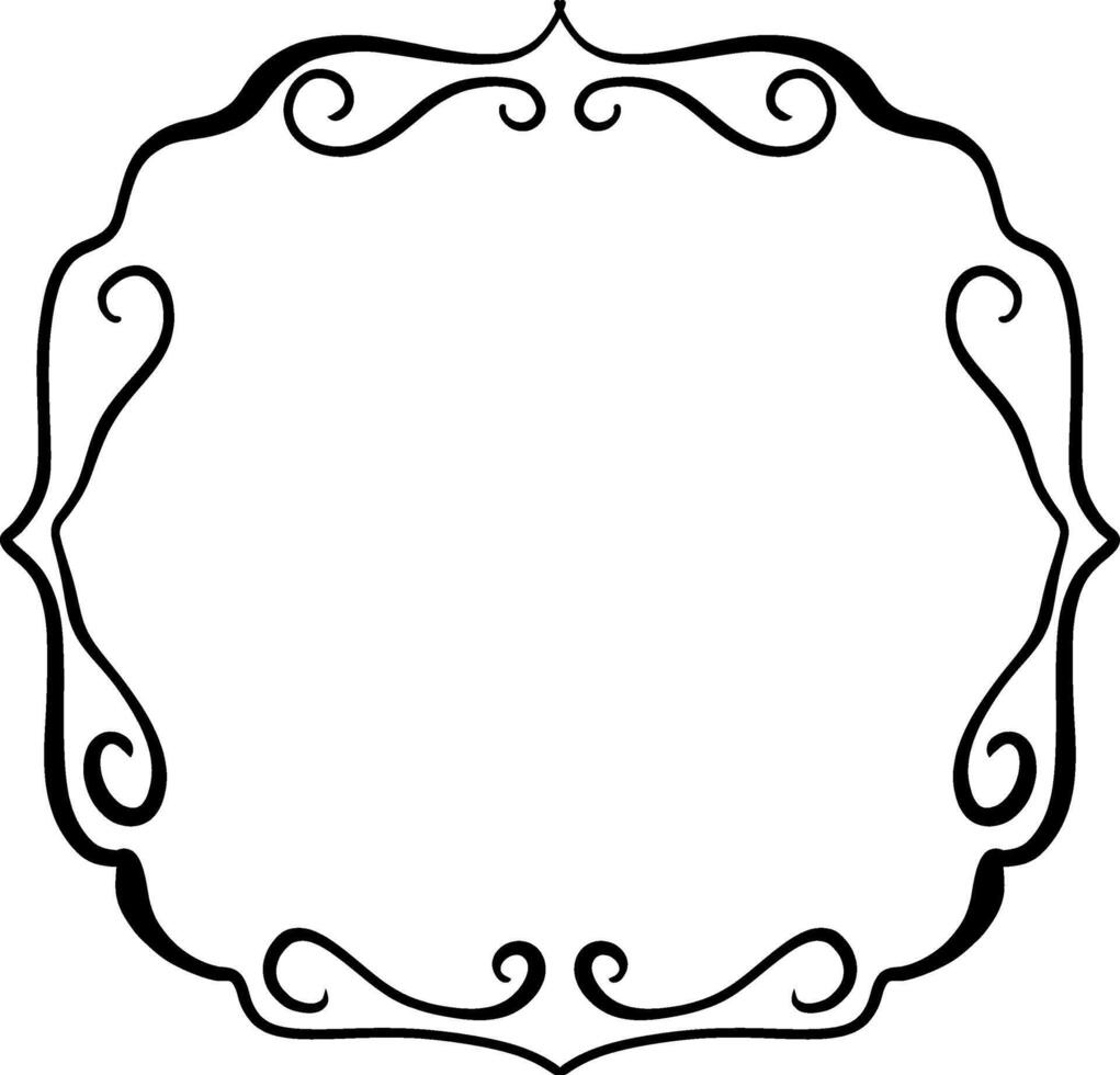 Black openwork frame, banner design. vector