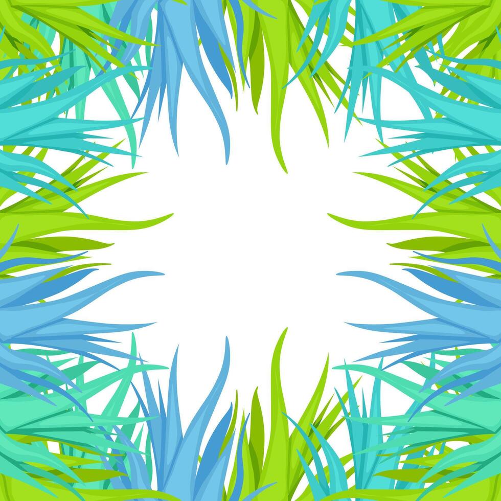 Square Frame of Succulent Plant Aloe Vera vector
