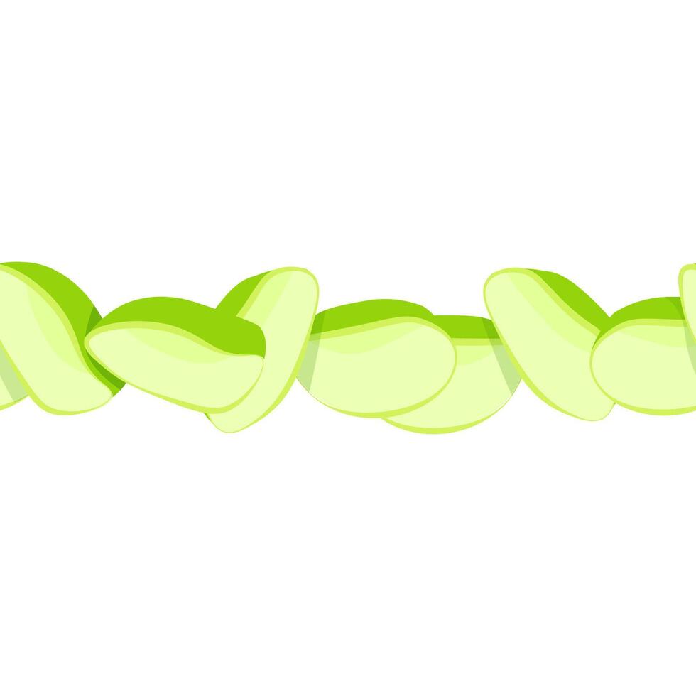 Seamless border made from cut pieces of Aloe Vera vector