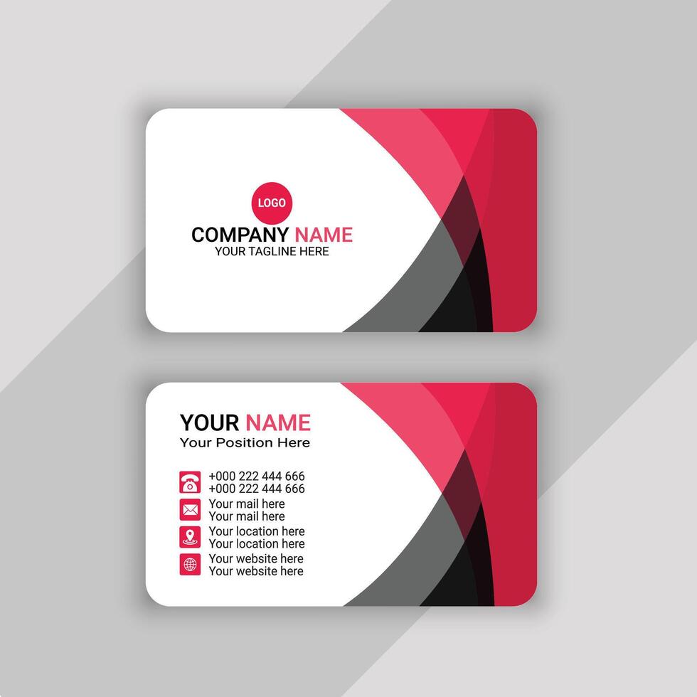 professional business card or visiting card template design vector
