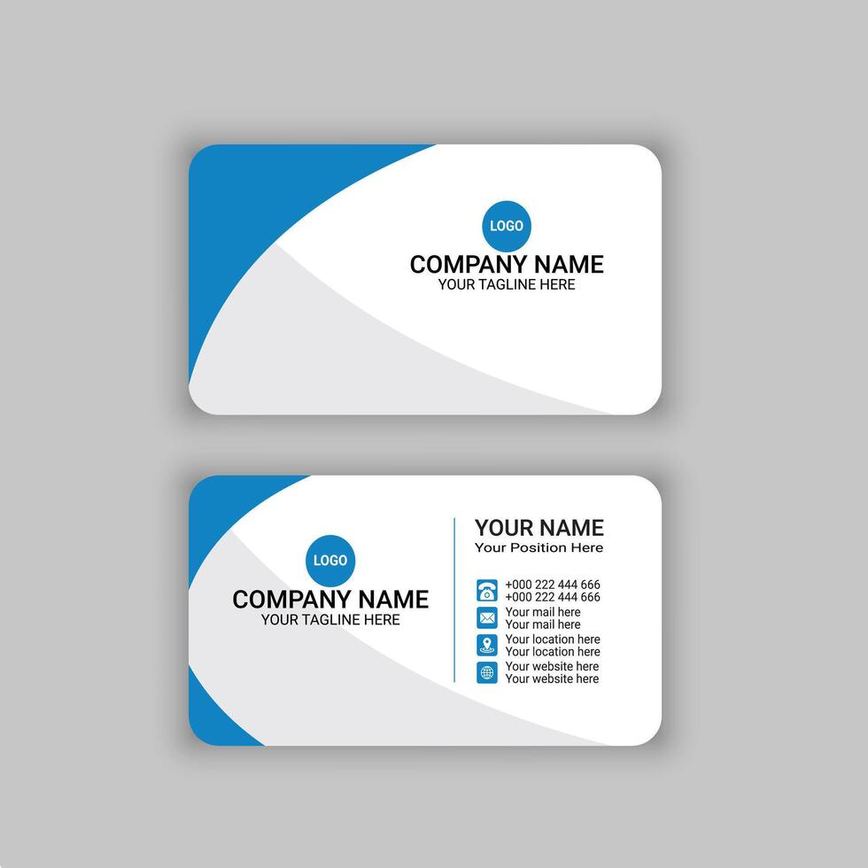 professional business card template design vector