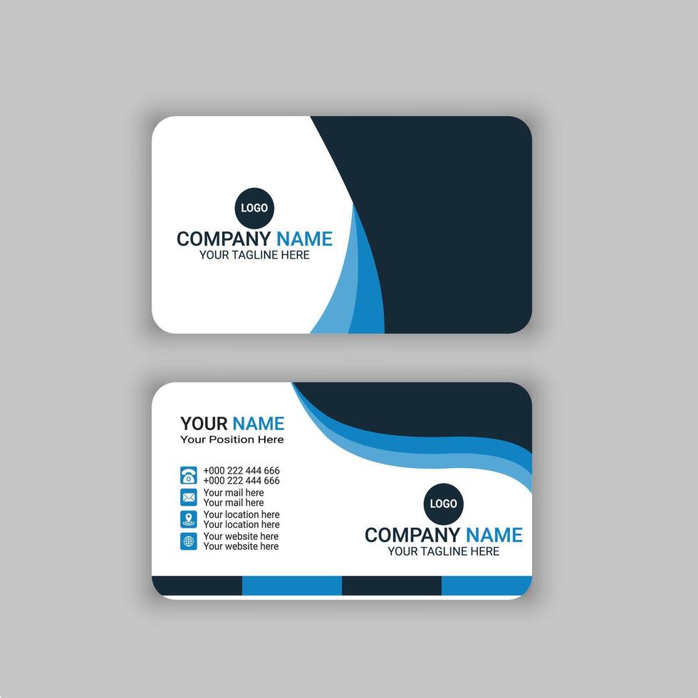 professional business card template design vector