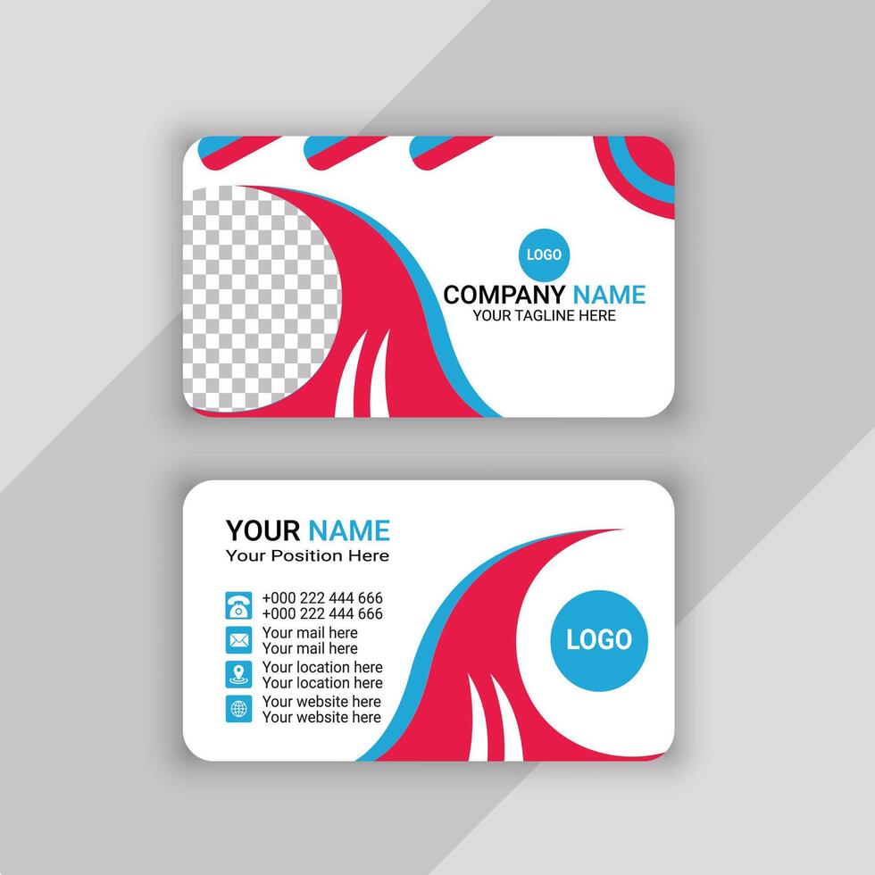 professional business card or visiting card template design vector