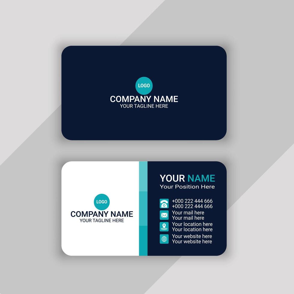 professional business card or visiting card template design vector