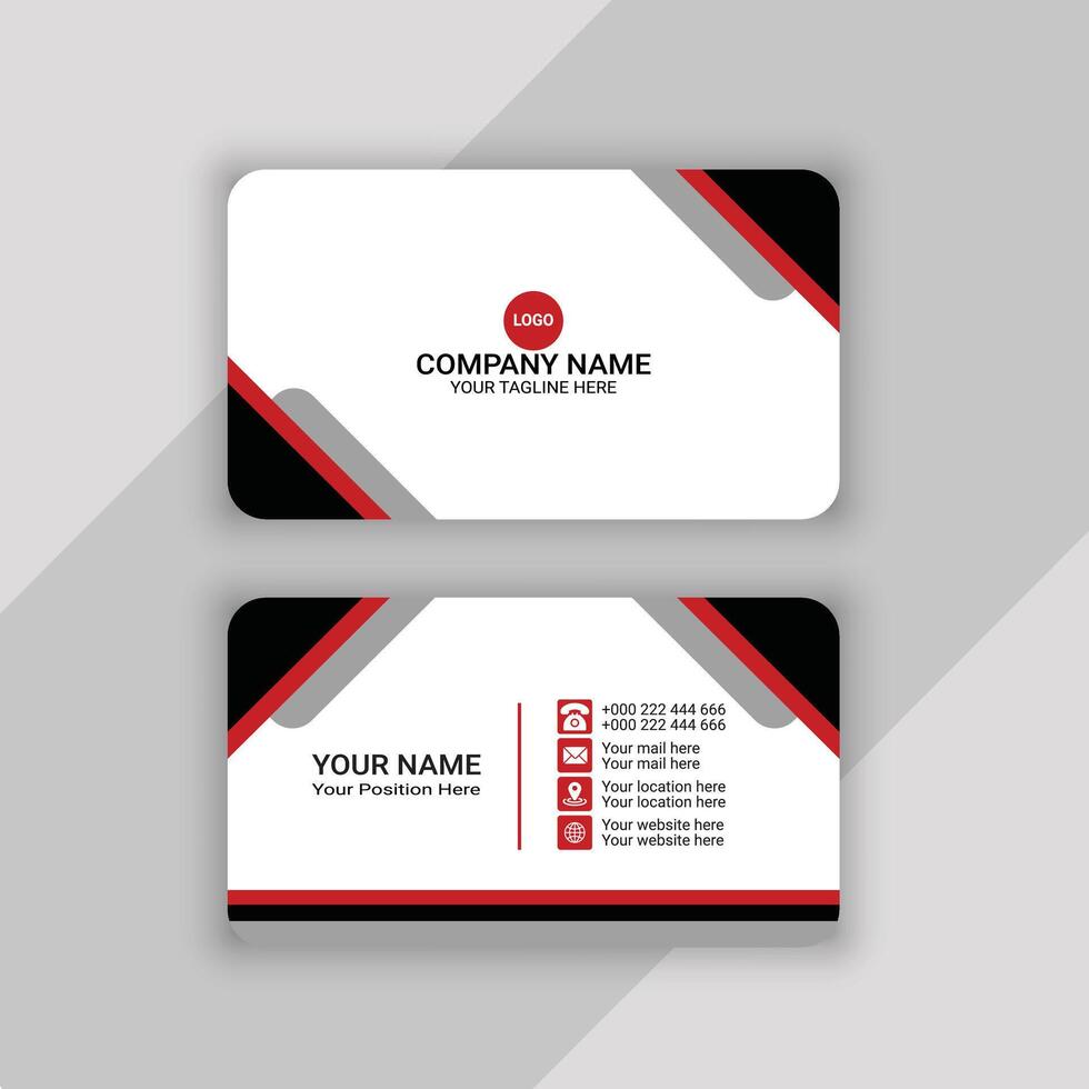 professional business card template design vector