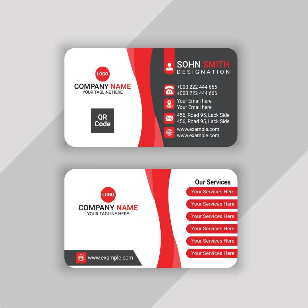 professional business card template design vector