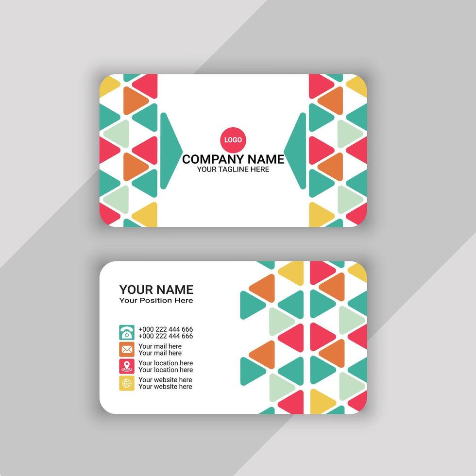 professional business card template design vector