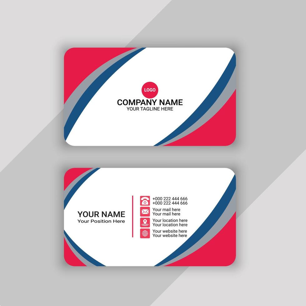 professional business card template design vector