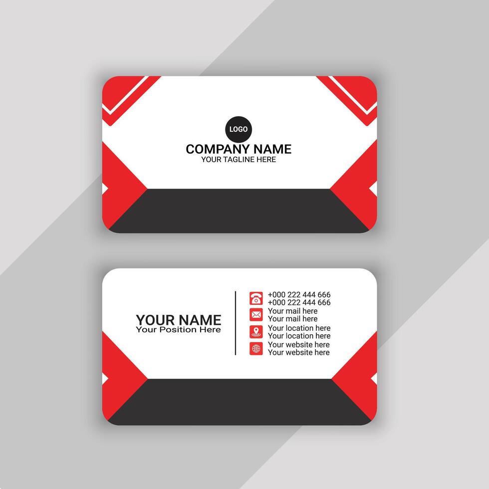 professional business card template design vector