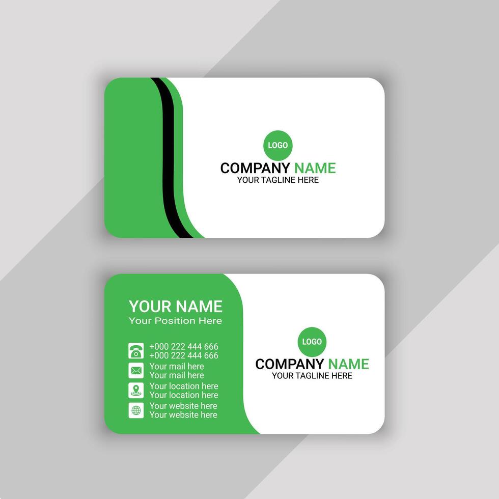 professional business card or visiting card template design vector