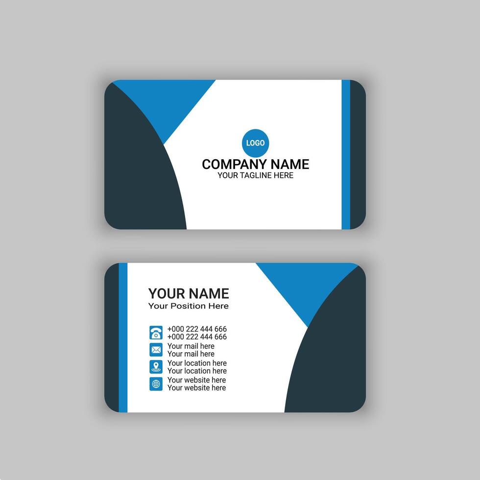 professional business card template design vector