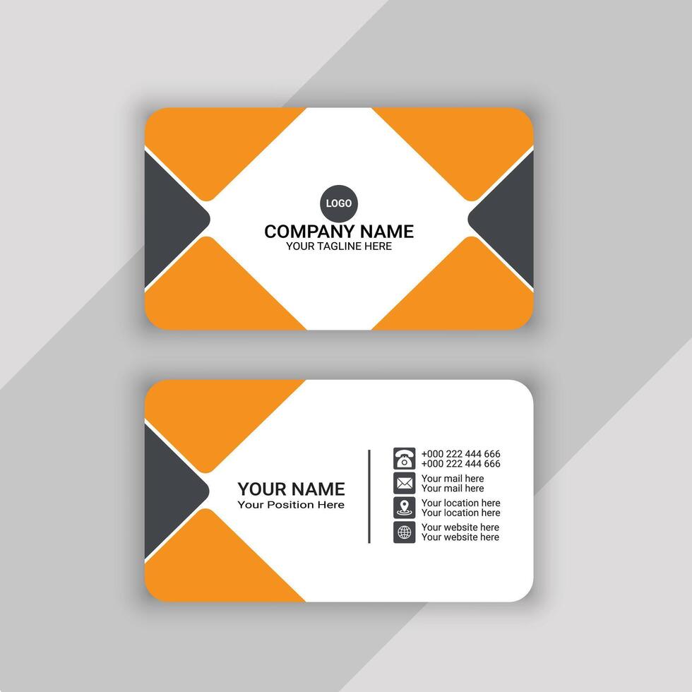 professional business card template design vector