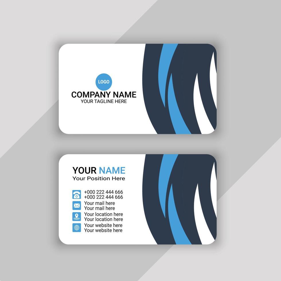 professional business card or visiting card template design vector