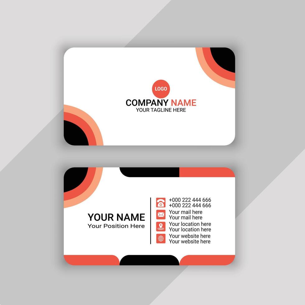 professional business card or visiting card template design vector