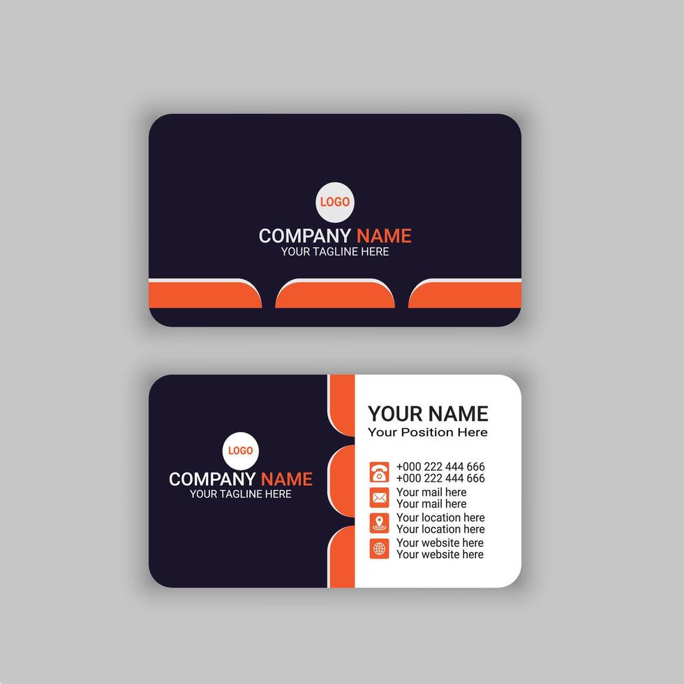 professional business card template design vector
