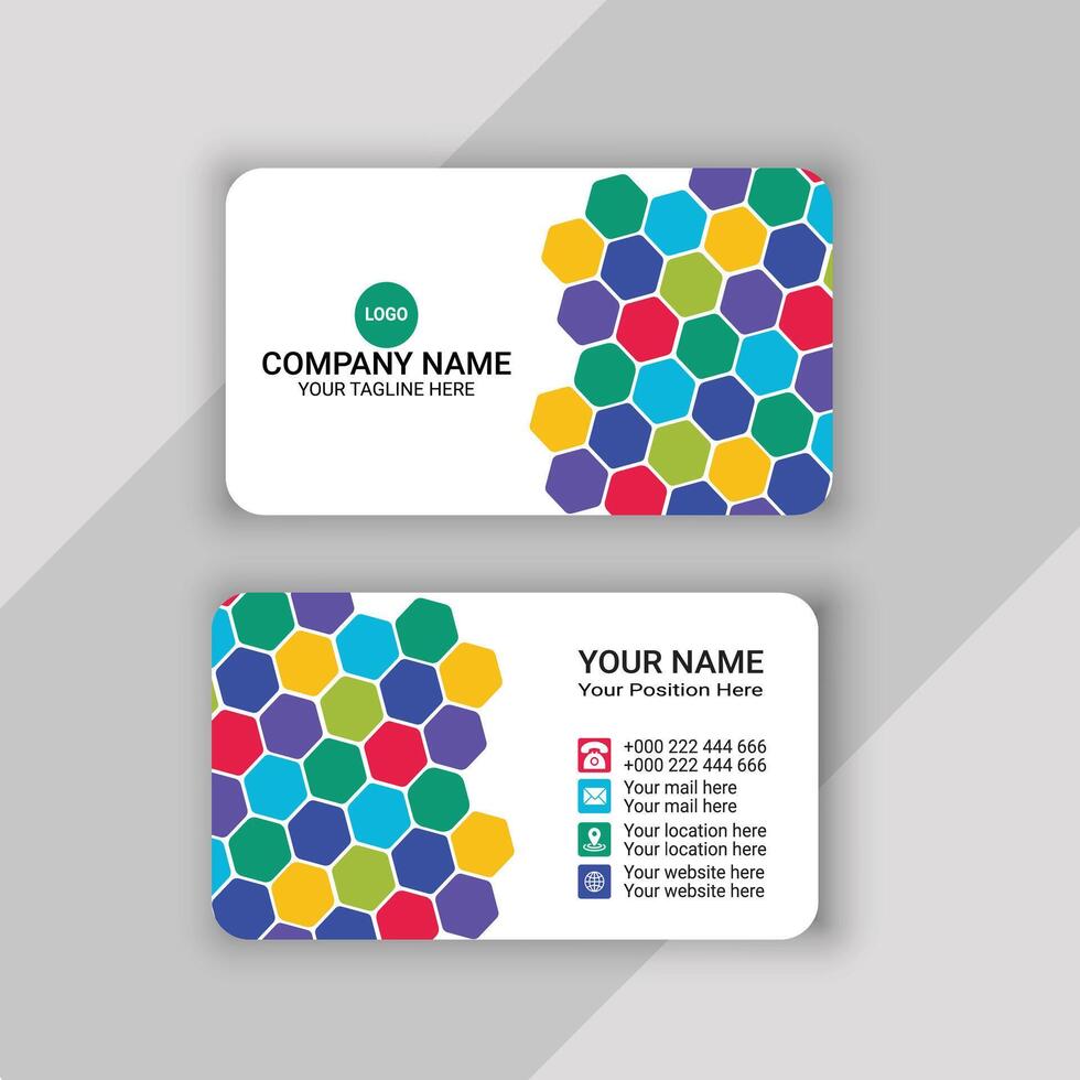 professional business card template design vector