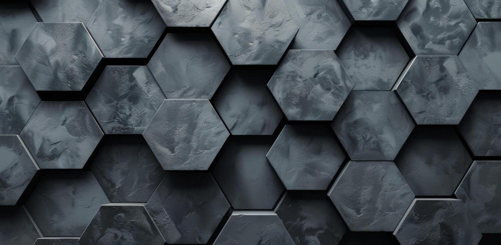 Abstract Pattern of Black Hexagon Shapes photo