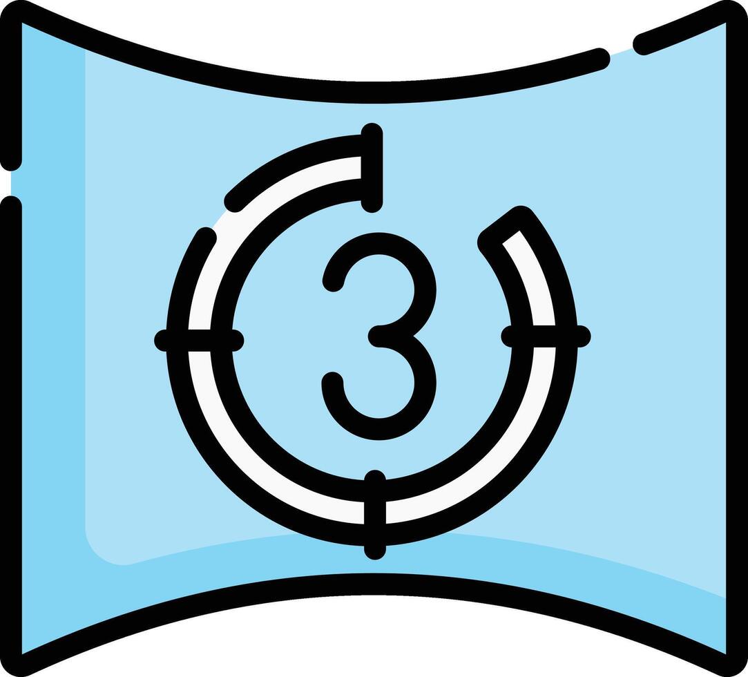 countdown illustration, icon or symbol vector