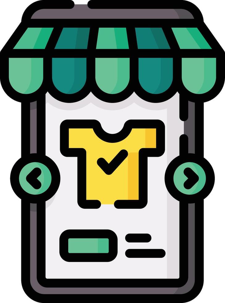 online store illustration, icon or symbol vector