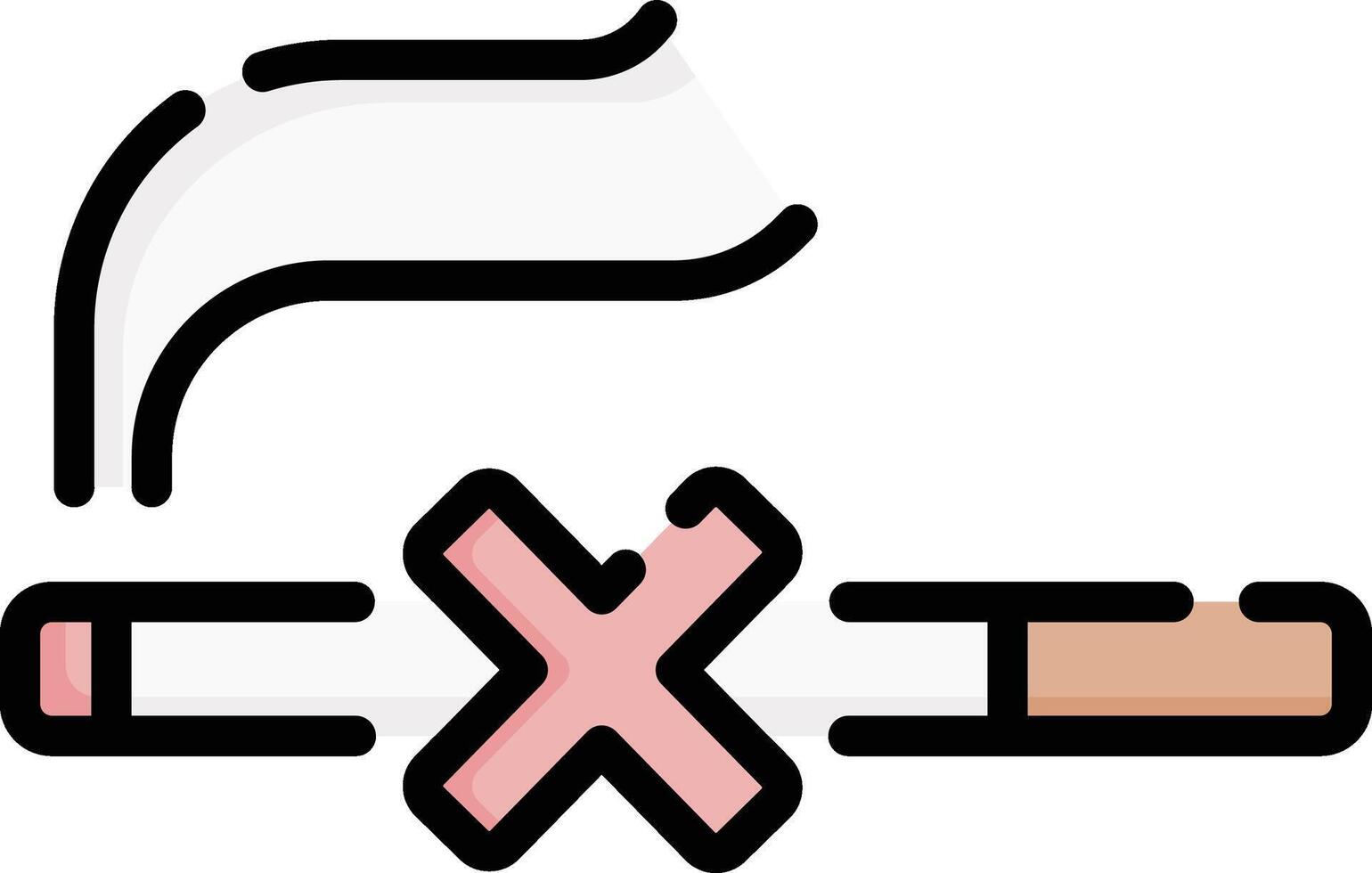 no smoking illustration, icon or symbol vector