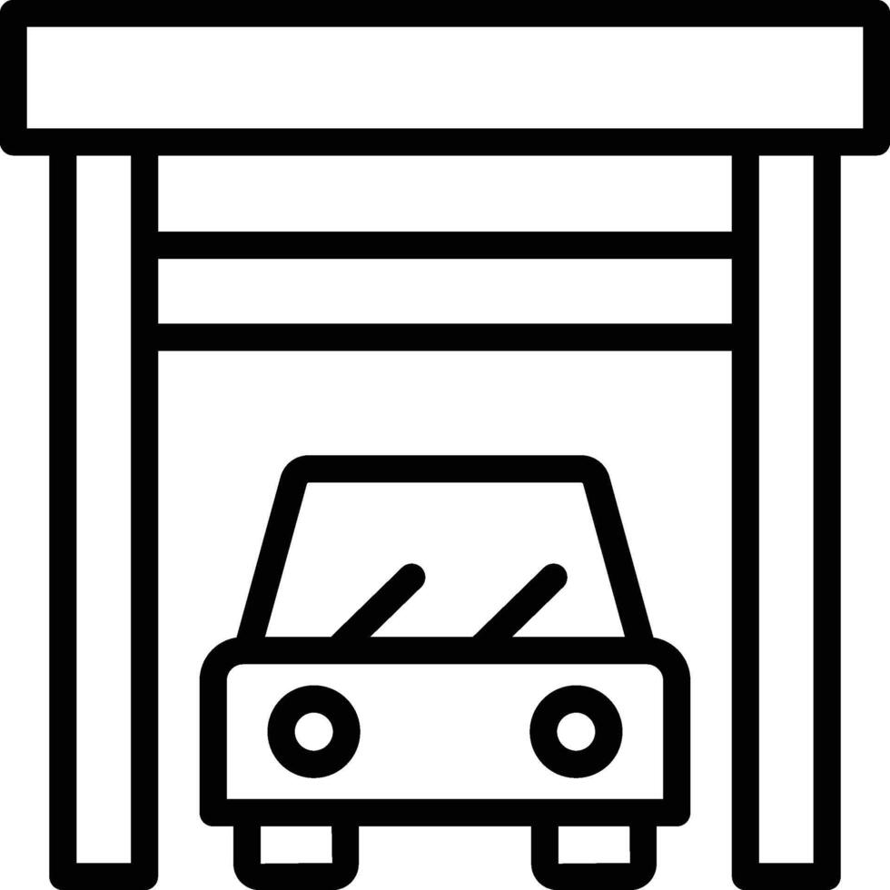 garage illustration, icon or symbol vector