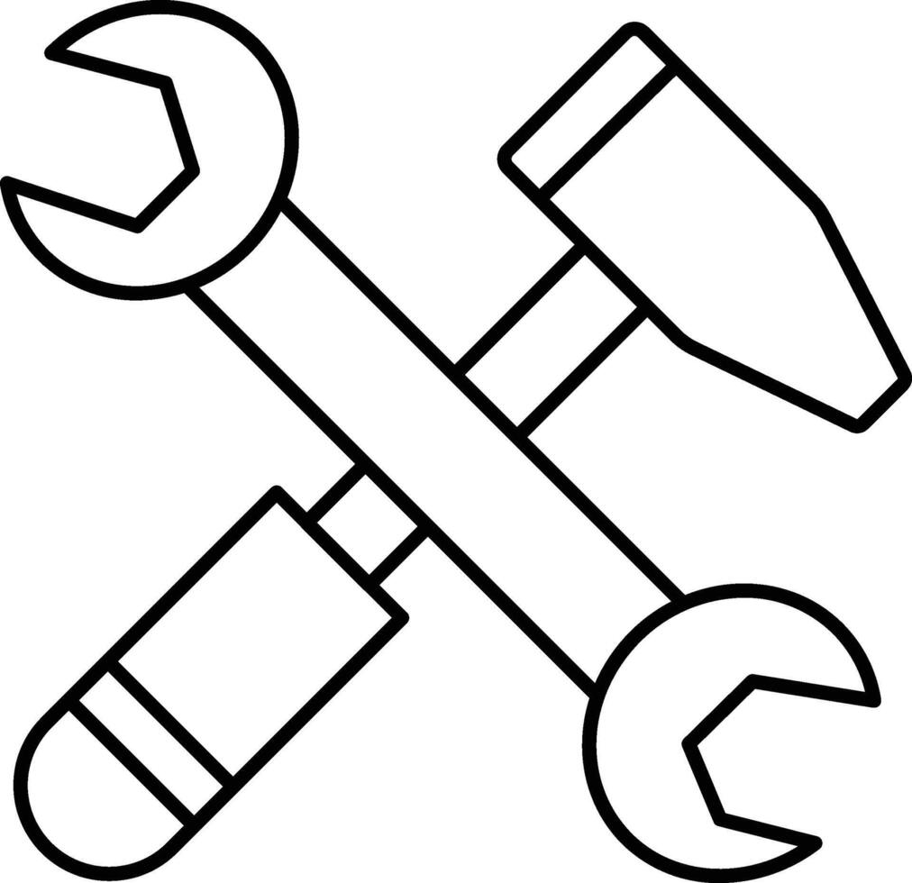 hammer illustration, icon or symbol vector