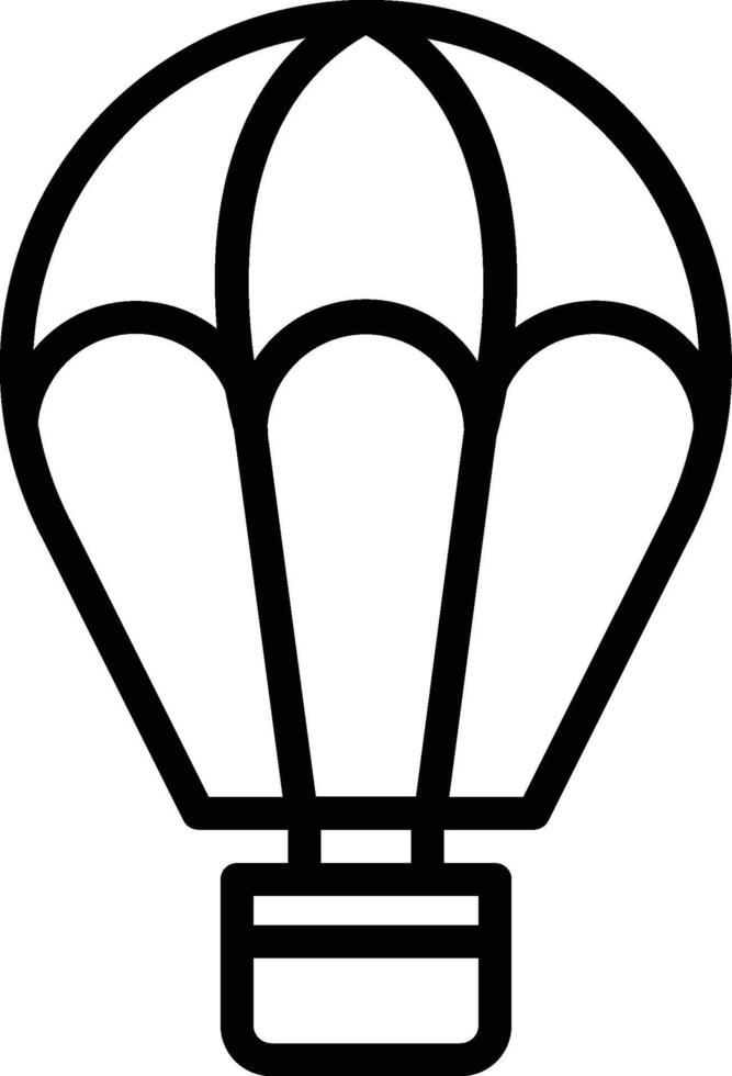 hot air balloon illustration, icon or symbol vector