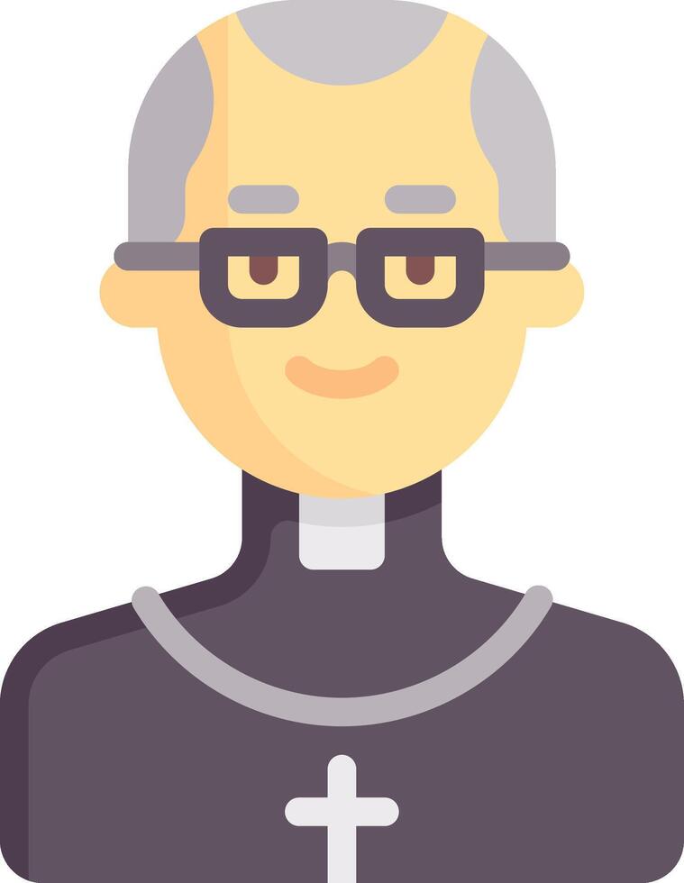 priest illustration, icon or symbol vector