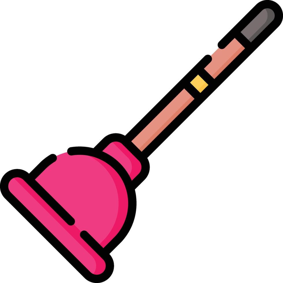 plunger illustration, icon or symbol vector