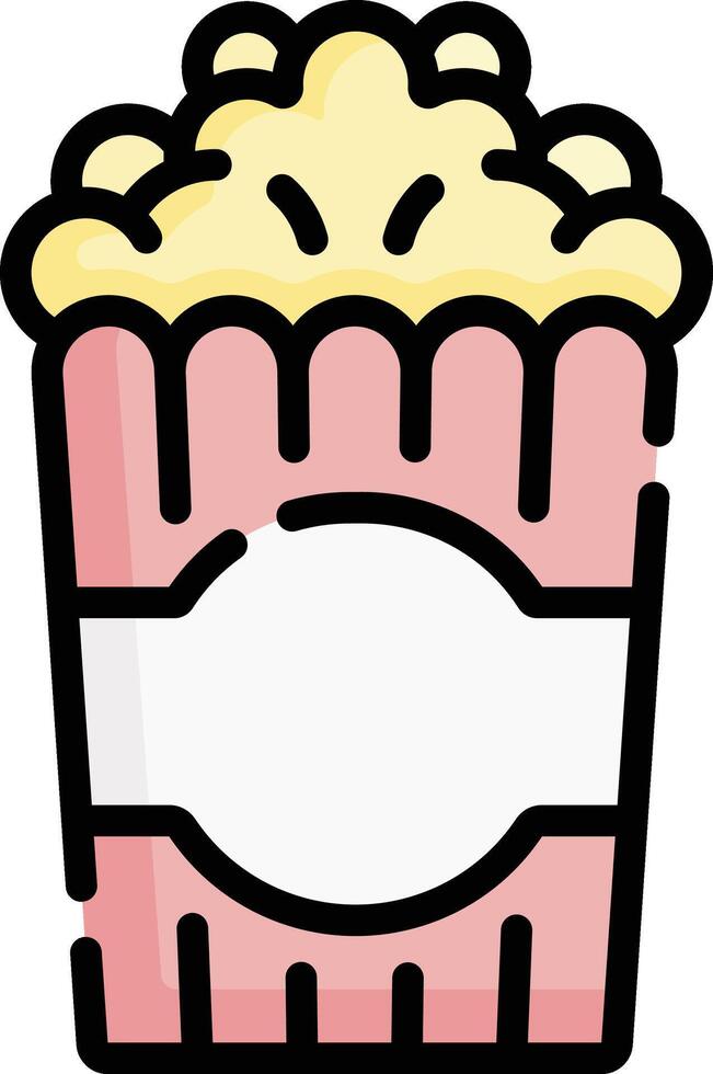 popcorn illustration, icon or symbol vector