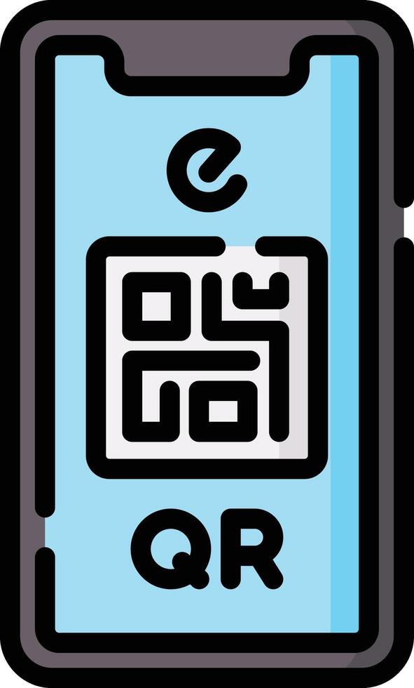 qr code illustration, icon or symbol vector