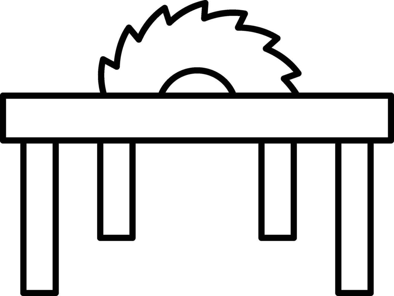 table saw illustration, icon or symbol vector