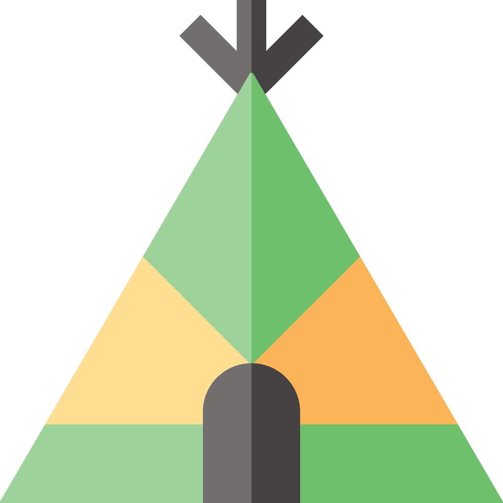 teepee illustration, icon or symbol vector